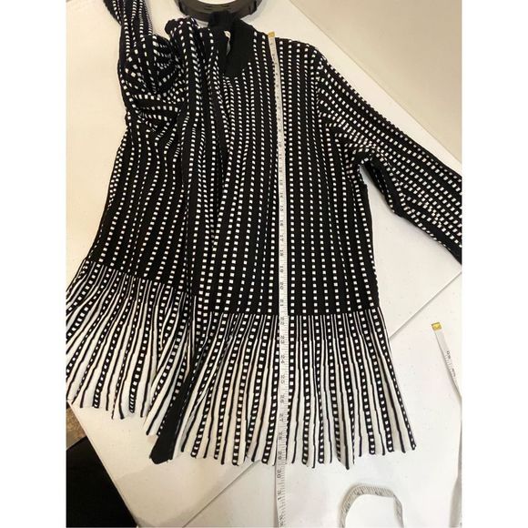 Cato size 22/24W black white Geo cardigan long sleeve - Picture 4 of 6